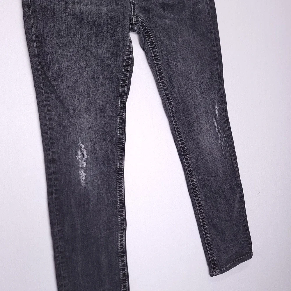 Miss Me Jeans Sunny Skinny Gray‎ Distressed Denim Women Size 31